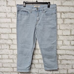 Levi Strauss Women's 311 Light Wash Shaping Skinny Capri Pants Size 14